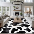 thumbnail image 3 of Farm Cow Print Large Area Rugs 8x10 ft Country Black and White Cowhide Animal Patterned Washable Rug Non Slip Indoor Carpet Absorbent Floor Mat for Living Room Bedroom Dining Room, 3 of 9