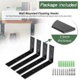 thumbnail image 4 of 4Pcs Heavy Duty Iron Shelf Brackets for Wall,  L Shaped Metal Shelving Bracket Supports, 4 of 5