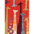 thumbnail image 1 of Nuloom 5' x 7' Tapis de Girafe Touffeté Main en Rouge, 1 of 2