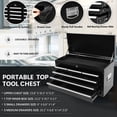thumbnail image 7 of Dawmilon 8-Drawer Rolling Tool Chest with Wheels, Detachable Metal Tool Storage Cabinet, Lockable Garage Tool Cart, Black, 7 of 7