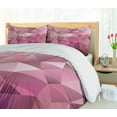 thumbnail image 5 of Ambesonne Abstract Duvet Cover Set, Triangle Diamond Shape, 2-Calking, Rose Dried Rose Pink, 5 of 7