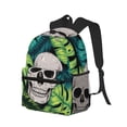 thumbnail image 2 of Fotbe Skull and Palm Leaves Lightweight Casual Laptop Backpack for Men and Women, Daily use Waterproof backpack, Backpack for College, 2 of 8