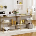thumbnail image 3 of Mesa Consola Dorado FurnitureR Entrada Moderna 3 Niveles 100 cm, 3 of 9