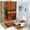 Orange Gold, variant on 4Pcs Shower Curtain Set, Rustic Vintage Bee Bathroom Shower Curtain with Rugs and Accessories,with Non-Slip Rugs, Toilet Lid Cover and Bath Mat for Bathroom Decor Set