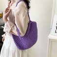thumbnail image 2 of Bolso de mano para mujer, bolso de cubo, bolso de mano de verano, bolso de mano tejido para playa, bolso de mano para mujer (púrpura) Sywqhk Para Estrenar, 2 of 5