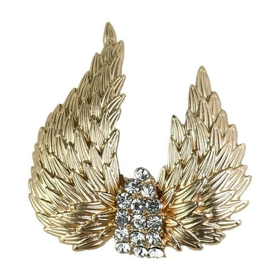 Vintage Wings Brooch, Luxurious Gold-Plated Wings Corsage Pin, Coat Decoration