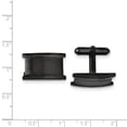 thumbnail image 3 of FB Jewels Stainless Steel Polished Black IP-plated Cufflinks, 3 of 3