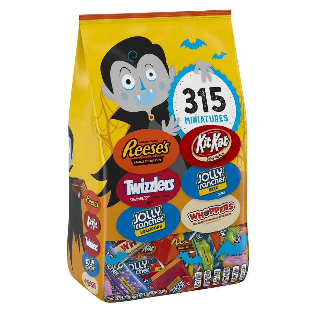 Pre Packaged Halloween Candy Bags Hershey, Halloween Chocolate & Sweets Candy Assortment Bag, 315 pc