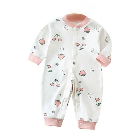 

Infant Girls Pajamas Round Neck Long Sleeve Rompers Cartoon Onesies Sleepwear Loungewear Pajama Sets for Girls 6M-9M