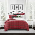 thumbnail image 2 of Royal Plaid Red Duvet Cover Set Super King, 2 of 5