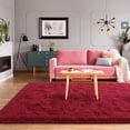 thumbnail image 2 of Alfombra Benron Fluffy, 152 x 244 cm, color rojo vino, lavable, 2 of 7