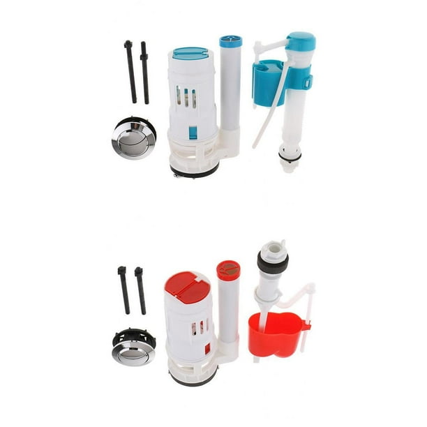2 juegos de 2 tamaños de kits de tanque de baño, diseño con junta de goma, no más problemas de en los inodoros, útiles kits de reparación de ino Sunnimix Tapa de descarga de la válvula de llenado del inodoro