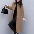 thumbnail image 4 of TAIAOJING Jackets For Women Winter Coat Coat Lapel Wool Coat Trench Jacket Long Overcoat, 4 of 8