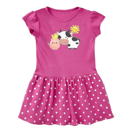 Fun Farm Animals- cow, pig, chick Toddler Dress
