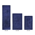 thumbnail image 2 of Better Trends Luxury Bath Rug 3 Piece Set 100% Cotton Tufted Bathroom Rug Water Absorbent, Reversible Machine Washable Runner Mat for Bathroom Floor Decor, Tub, Laundry Room Navy Lux Collection, 2 of 4