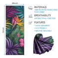 thumbnail image 2 of Colorful Tropical Leaf Pattern Hot Yoga Mat Towel Non Slip for Hot Yoga - Quick-Drying Yoga Mat Cover with 4 Corner Pockets with Travel Bag - Hot Yoga Towel Non Slip 70"x26", 2 of 6