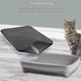 thumbnail image 1 of Estera para residuos de gatos, estera para atrapar arena, diseño de doble capa en forma de panal, estera impermeable a prueba de orina para cajas de arena, tamaño grande, 1 of 3