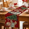 thumbnail image 5 of Red Christmas Table Runner 48 Inches Long Farmhouse Dress Scarves, Xmas Tree Gingerbread Snowman Winter Dining Tablerunner for Coffee Table/Kitchen Island/Party Décor, 13" x 48", 5 of 8
