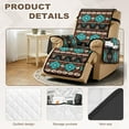 thumbnail image 3 of TSOVTHRID Non-Slip Recliner Covers Washable Reclining Cover 1 Seat Recliner Chair Slipcovers Chair Covers for Reclining Chair Furniture Protector for Pets, Aztec Tribal Stripe Brown Print, 3 of 7