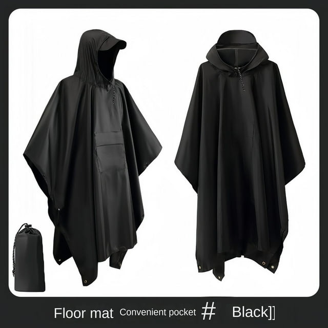 Two sets Three-in-one Cape Raincoat Adult Outdoor Hiking And Mountaineering Riding Lightweight Portable Multifunctional Poncho