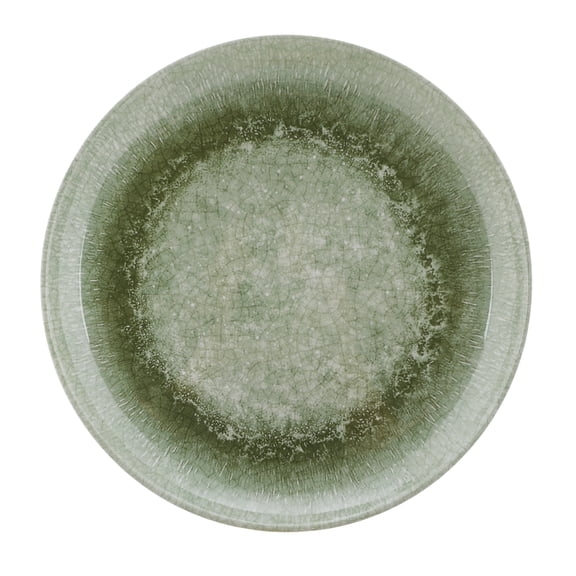 Better Homes and Gardens Ecochoice Bamboo & Melamine Dinner Plate, Green Reactive Glaze, 10.75 Inch