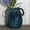 Double Handle - Blue, variant on Brown Ceramic Vase with Big Handles, Modern Farmhouse Decor, Rustic Pottery for Flowers, Decorative Terracotta Centerpiece for Dining Table