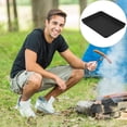 thumbnail image 4 of Raindrops Large Black Cast Iron Pan for Outdoor Cooking and Versatile Grilling Use, 4 of 7