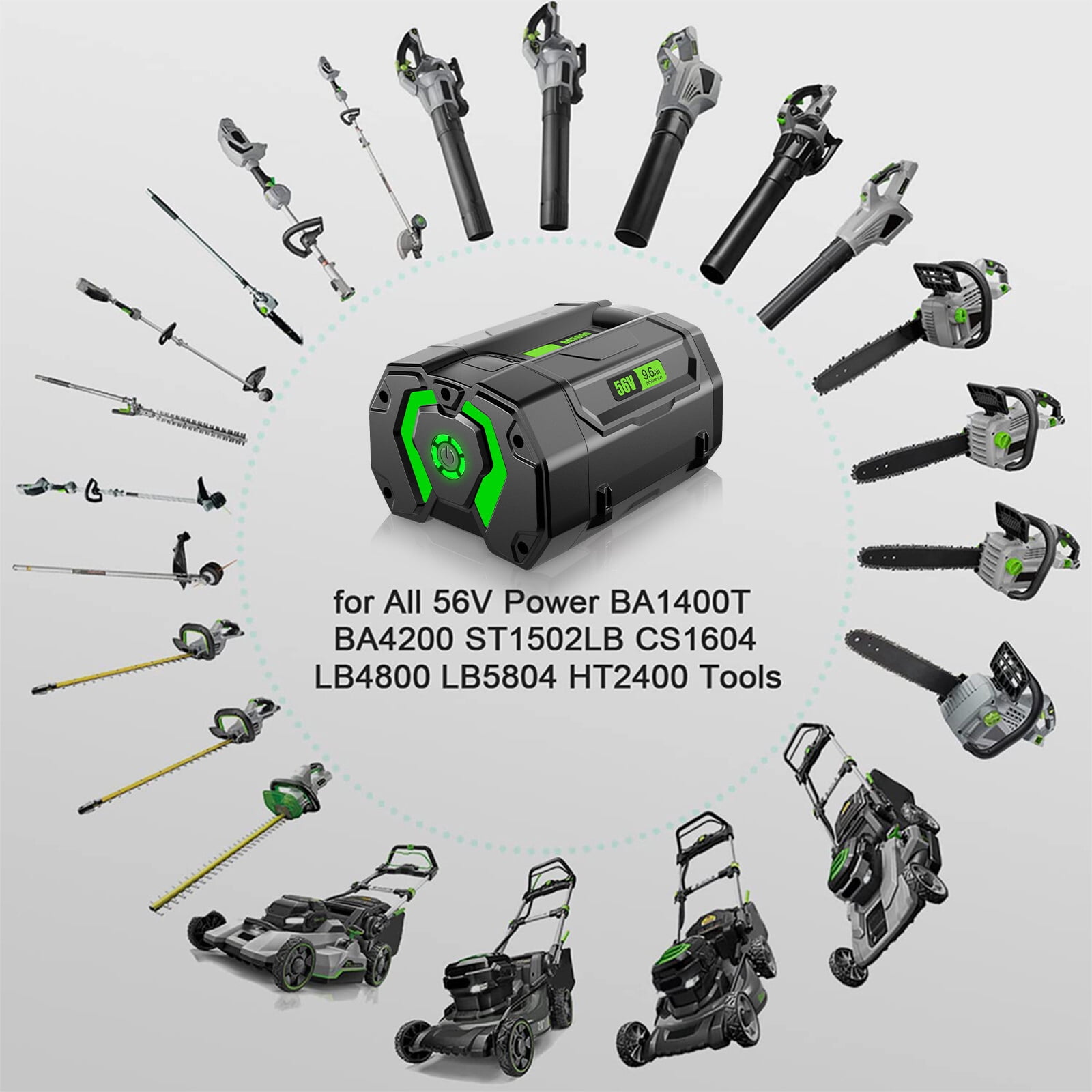 56V 9.6Ah Li-Ion Battery For EGO BA5600T CS1604 CS1804 CS1403 HT2400 56V Tools