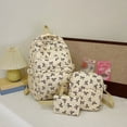 thumbnail image 4 of Bow Backpack For Women 3 PCS Cute Backpack Nylon Aesthetic Daypack Bow Pattern Rucksack, 4 of 7