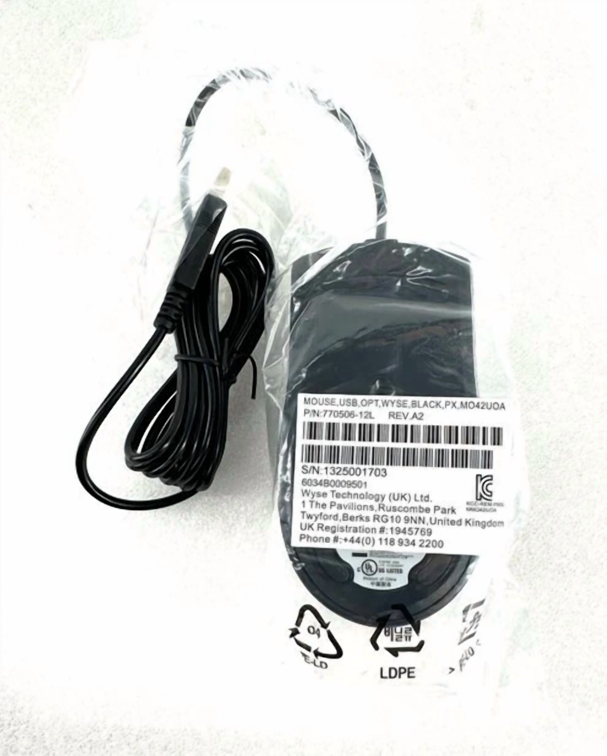 CIRCLE- Mo42Uoa Computer Mouse Black Wyse Usb 3 Button Mouse 770506-12L