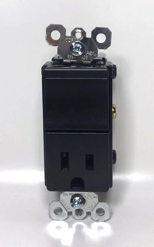 Pass & Seymour TM838BKCC6 3 Way Switch + Outlet Decorator Combo 2