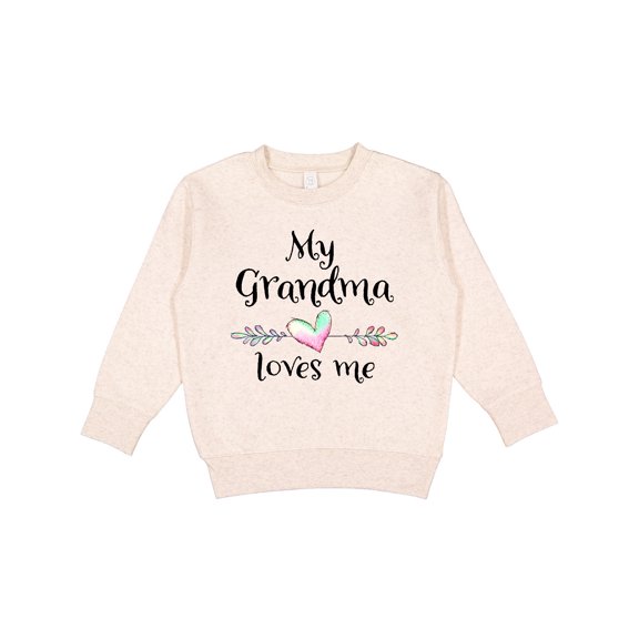 Inktastic My Grandma Loves Me Heart Grandchild Toddler Sweatshirt