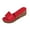 Red, variant on White Casual Ladies Fish Mouth Wedge Slippers With Thick Bottom Design For Comfortable Summer Wear