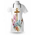 thumbnail image 3 of Anchor Apron Anchor with Corals Seaweed Nature Deep Sea Underwater Life Diving Enjoyment, Unisex Kitchen Bib Apron with Adjustable Neck for Cooking Baking Gardening, Caramel Multicolor, by Ambesonne, 3 of 3