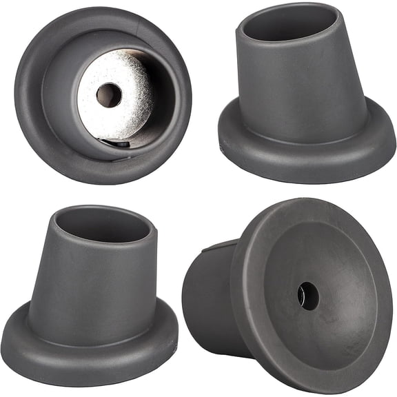Ludolm 4 PCS Replacement Feet for Bath Seat Shower Chair, 1-1/8" I.D Slope Rubber Feet Pad for Transfer Shower Bench Shower Seat Commode Chair, Non Slip Suction Cup Feet Caps, Metal Insert Reinforced