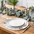 thumbnail image 2 of Black Dandelion Round 15 Inch Placemats Set of 8, Country Modern Minimalist Flower HeatResistant Non Slip Place Mats for Dining Table, Wipeable Braided Kitchen Table Mats for Housewarming, 2 of 9