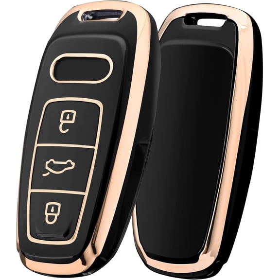 for Audi Key Fob Cover, Special Soft TPU Key Case Cover Protector Compatible with Audi A6L A6 A7 A8 Q7 Q8 E-Tron 2018-2022 A3 S3 S6 SQ7 RS6 S7 RS7 Smart Key