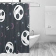 thumbnail image 2 of Goofa The Nightmare Before Christmas Pattern Shower Curtain - Fancy Bathroom Shower Curtain Sets - Waterproof Shower Curtain with Hooks with 12 Plastic Hooks 72x72 Inches, 2 of 5