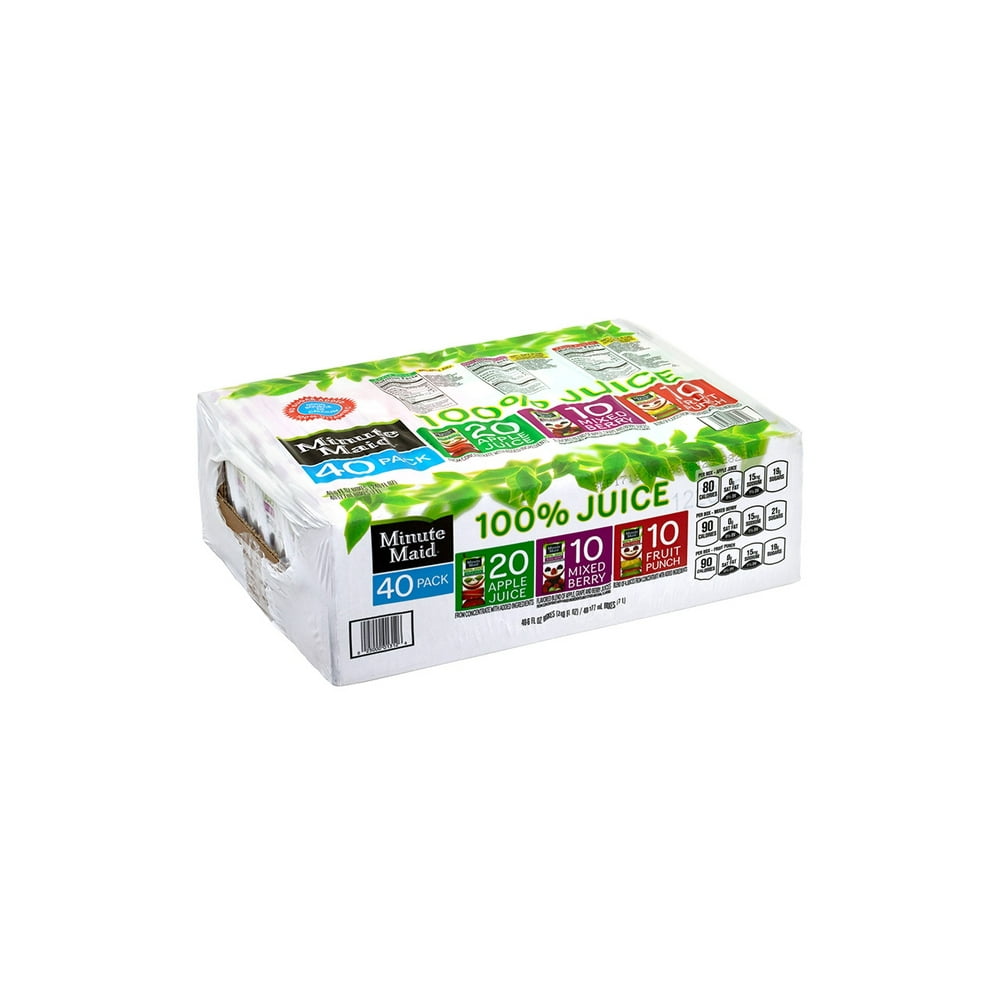 MINUTE MAID 100 Juice Box Variety Pack, 6 oz, 40 Count