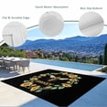 thumbnail image 3 of Black Sunflowers Bees Outdoor Rug for Patio/Deck/Porch, Non-Slip Large Area Rug 4 x 6 Ft, Farmhouse Honey Floral Rings Indoor Outdoor Rugs Washable Area Rugs, Reversible Camping Rug Carpet Runner, 3 of 8