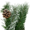 thumbnail image 6 of Northlight 22" Unlit Snowy Flocked and Pinecones Christmas Teardrop Swag, 6 of 7