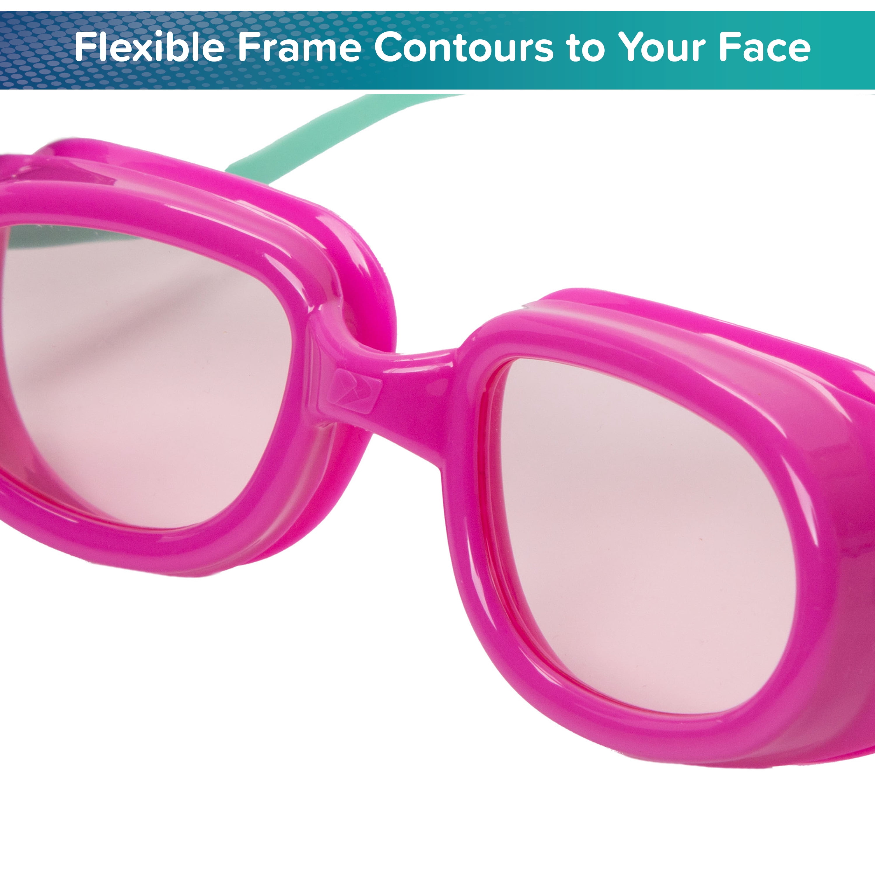Aqua Dolfino Minnow Swim Goggle for Children, Pink Tint, 3 pack