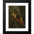 thumbnail image 2 of Jean-Baptiste-Camille Corot 14x18 Black Modern Framed Museum Art Print Titled - Woman Meditating (After 1868), 2 of 5