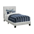 thumbnail image 2 of Monarch Bed, Twin Size, Upholstered, Juvenile, Youth, Light Grey Boucle, Transitional, 2 of 3