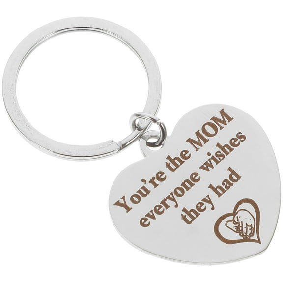 Raindrops Titanium Steel Keychain for Decor Use Silver Color Compact Size Mother's Day Gift 1 Piece