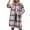 Orange, variant on 2024 Autumn and Winter Fashion Plaid Jackets for Womens Plus Size Loose Plaid Printed Hatless Jacket Tops