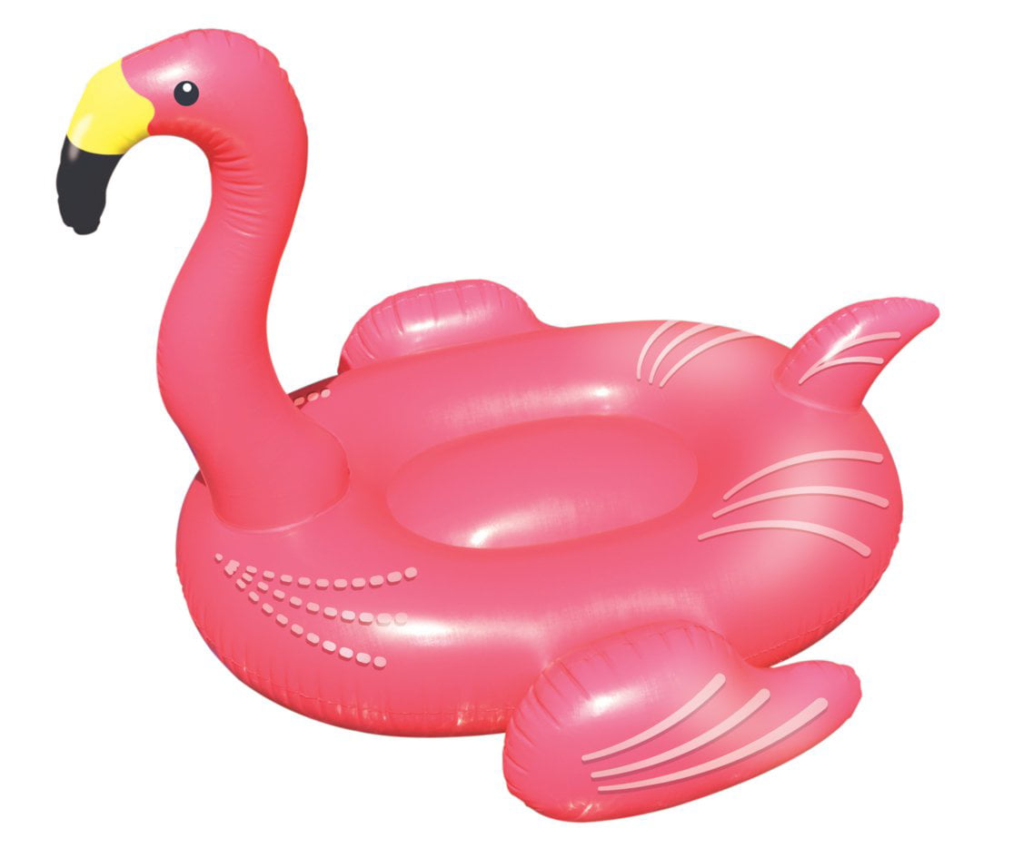 Summer Waves Frosted Inflatable Flamingo Swimming Pool Float Kid Beach Toys 