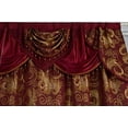 thumbnail image 5 of GLORY RUGS Jacquard Luxury Window 2 Panel Set Burgundy Curtain with Attached Valance and Backing Bedroom Living Room Dining 2 Curtains 55x84 inches Each Jana, 5 of 10