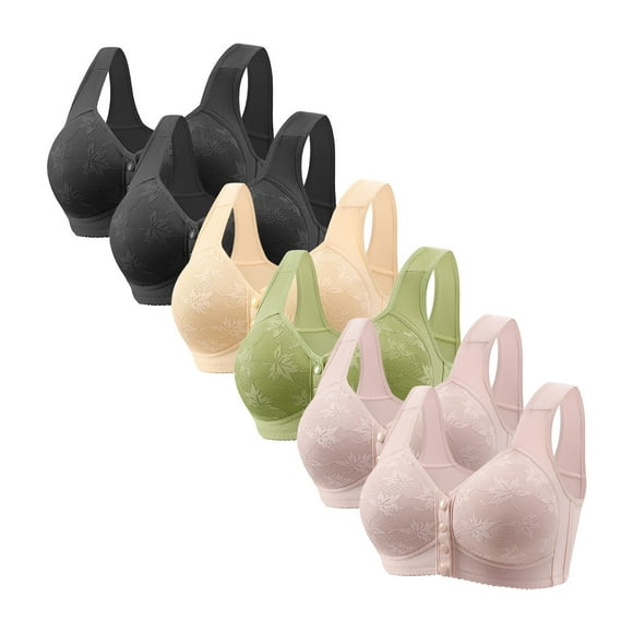 Wancir Soutiens-Gorge pour Femmes 2025 Nouveau 6 Pcs Soutien-Gorge Sans Armature avec Bonnet Fin et Dentelle Sexy Réglable sous-Vêtements