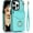 Mint green, variant on MYKOMI Wallet Phone Case Compatible with Apple iPhone 13 Leather Case with Card Holder & 360° Ring Kickstand & Wrist Strap Purse Cover Magnetic Closure Flip Handbag Shell for Women